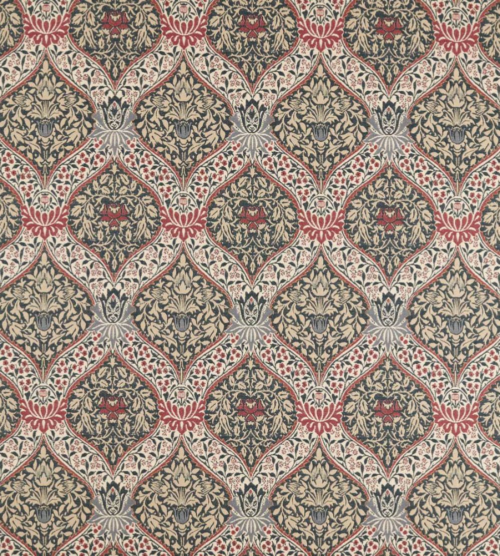Norbury Weave Fabric by Morris & Co Slate/Plum