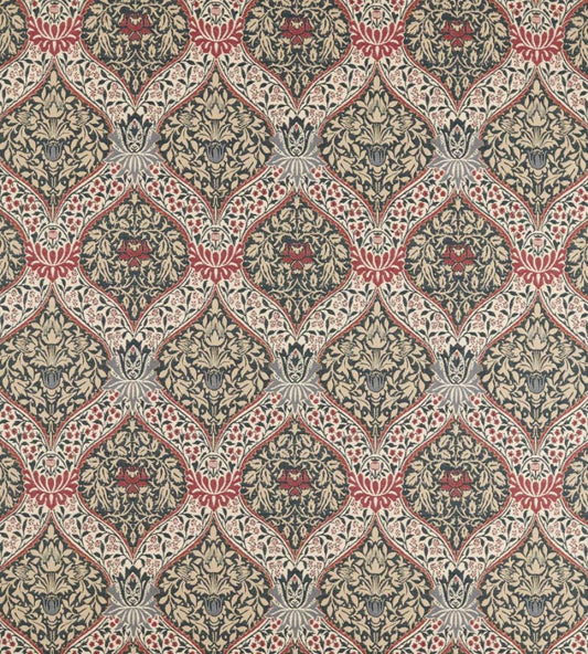 Norbury Weave Fabric by Morris & Co Slate/Plum