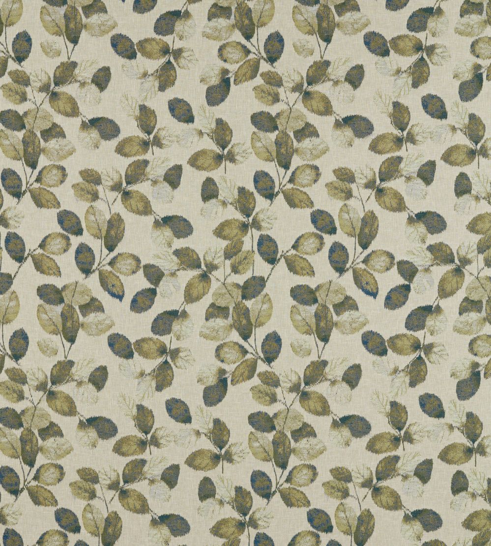 Northia Fabric by Clarke & Clarke Olive/Peacock