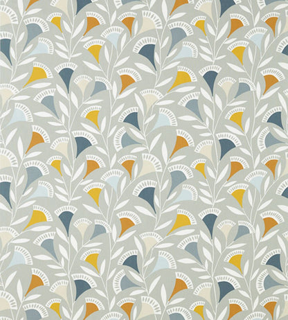 Noukku Fabric by Scion Dandelion / Butterscotch / Charcoal