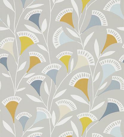 Noukku Wallpaper by Scion Dandelion / Butterscotch / Charcoal