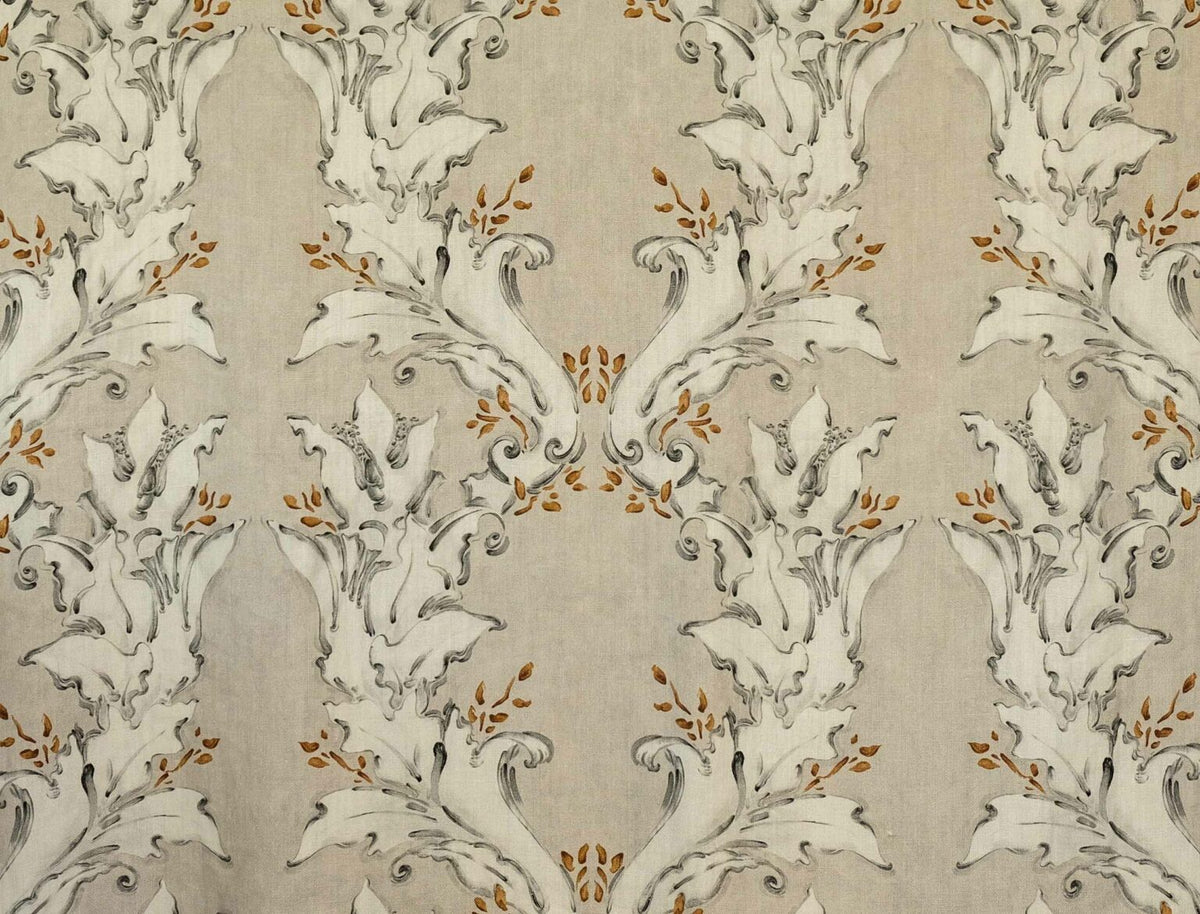 Nouveau fabric by Coordonné in Plata, flat pattern view