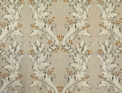 Nouveau fabric by Coordonné in Plata, flat pattern view