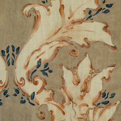 Nouveau fabric by Coordonné in Tierra, shown in a styled room