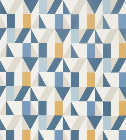Nuevo Fabric by Scion Indigo / Slate / Satsuma