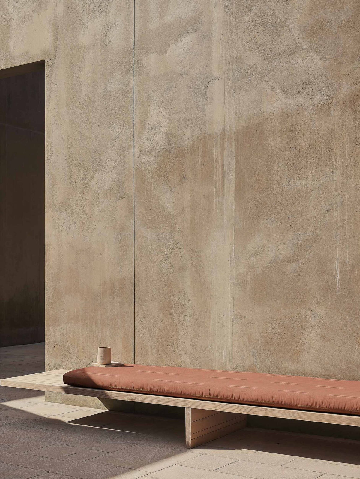 Nui fabric by Coordonné in Amber, shown in a styled room
