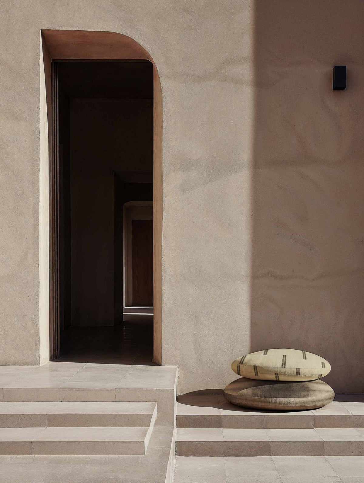 Nui fabric by Coordonné in Ash, shown in a styled room