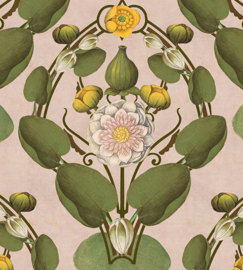 Nymphaea Wallpaper by MINDTHEGAP Light Pink