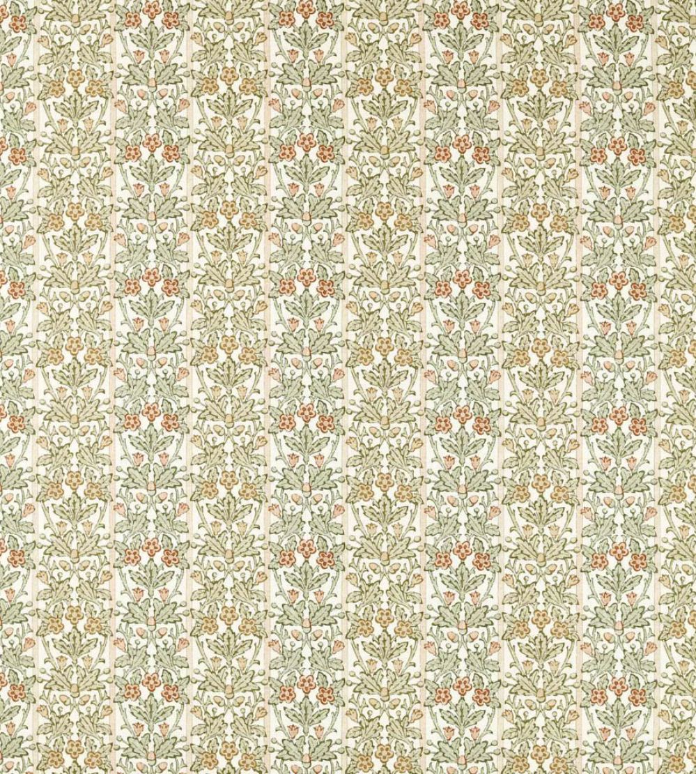 Oak & Blossom Fabric by Morris & Co Chestnut/Primrose
