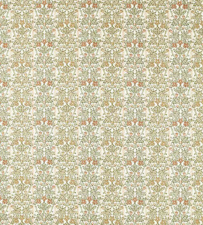 Oak & Blossom Fabric by Morris & Co Chestnut/Primrose