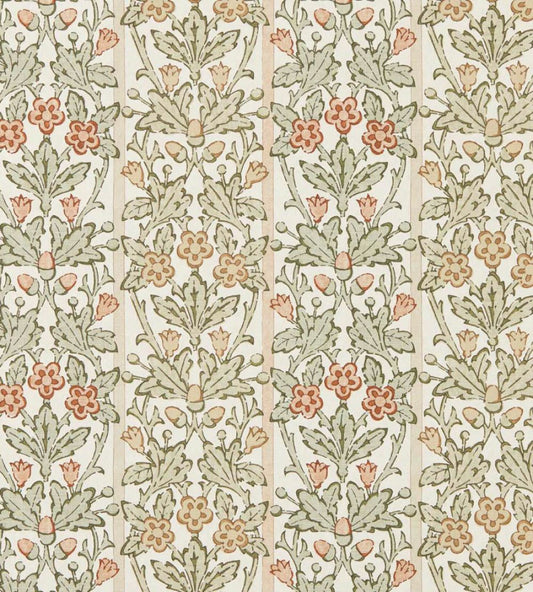 Oak & Blossom Wallpaper by Morris & Co Chestnut/Primrose