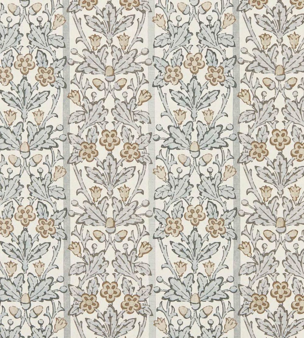 Oak & Blossom Wallpaper by Morris & Co Mineral Blue/Linen