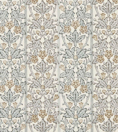 Oak & Blossom Wallpaper by Morris & Co Mineral Blue/Linen