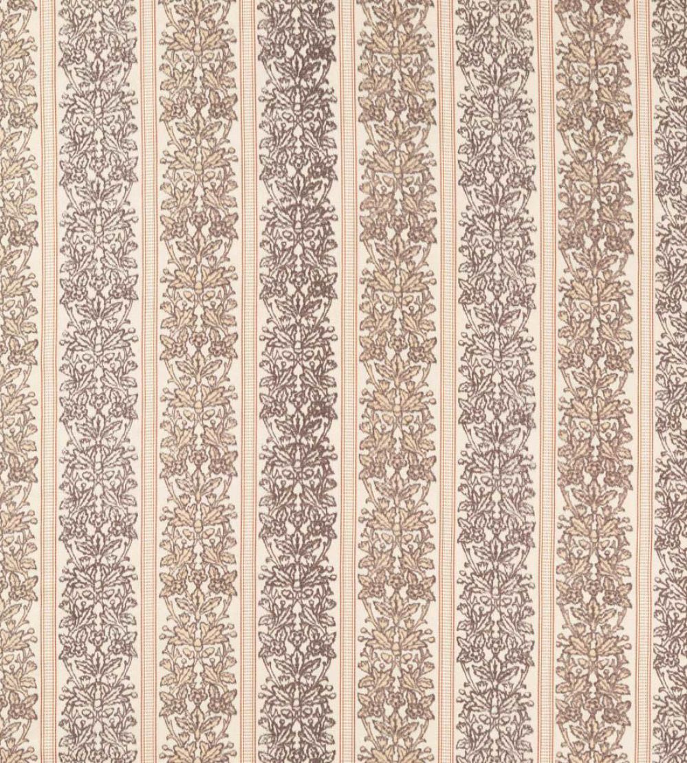 Oak & Blossom Weave Fabric by Morris & Co Chestnut