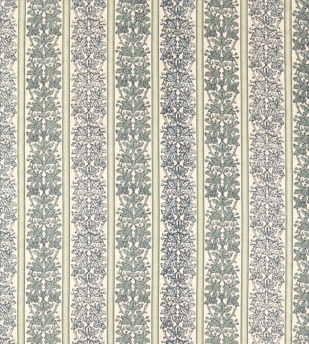 Oak & Blossom Weave Fabric by Morris & Co Green/Indigo