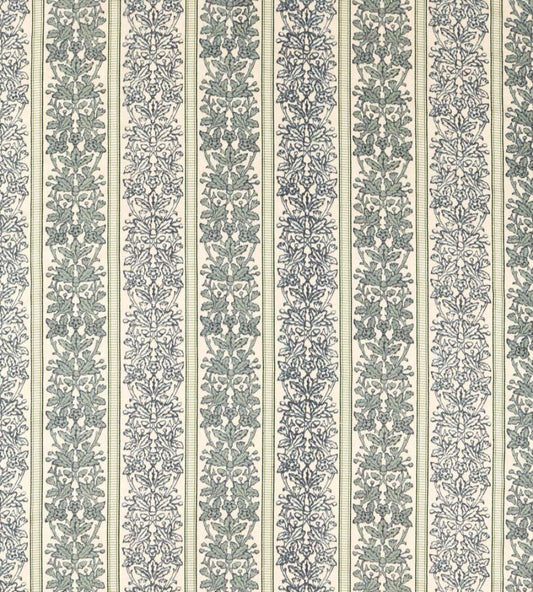Oak & Blossom Weave Fabric by Morris & Co Green/Indigo