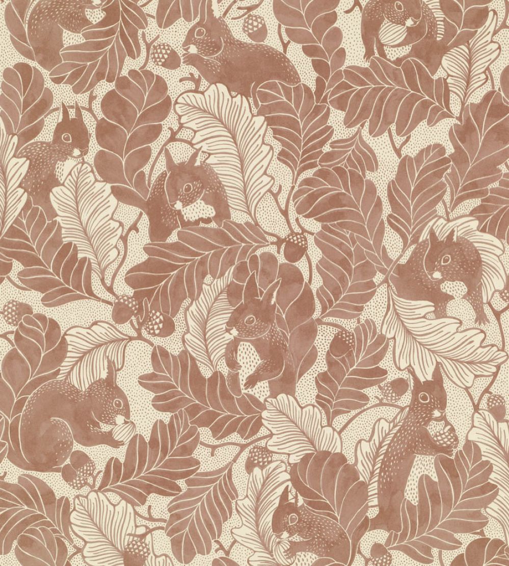 Oak Tree Tails Wallpaper by Langelid Von Bromssen Powder Tan