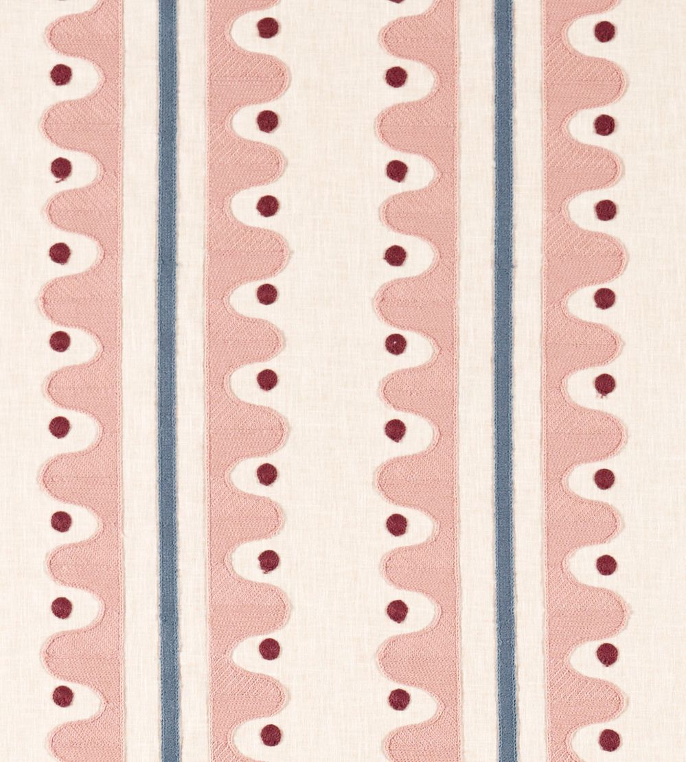Oakham Embroidery Fabric by Scion Dusk Pink