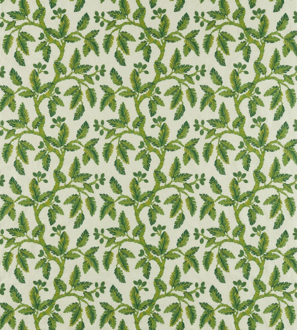 Oaknut Stripe Fabric by Sanderson Botanical Green