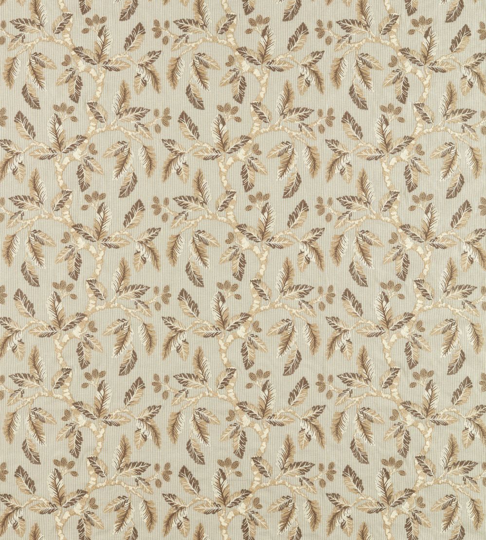 Oaknut Stripe Fabric by Sanderson Flax/Multi
