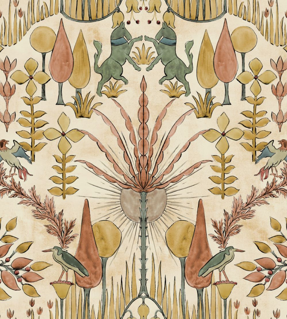 Oasis Villa Wallpaper by Coordonne Sand