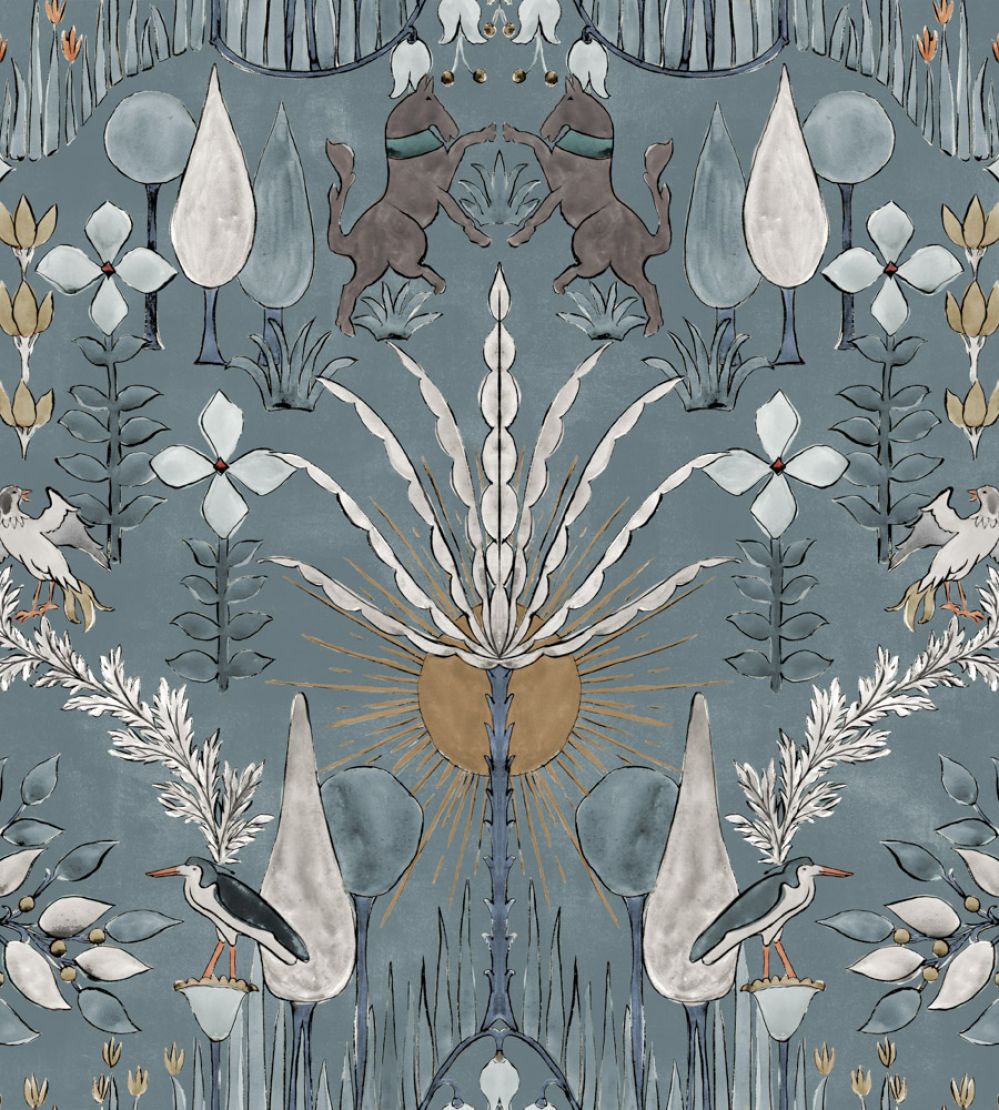 Oasis Villa Wallpaper by Coordonne Sky