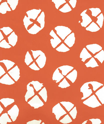 Obi II Reverse Orange on Almost White wallpaper by China Seas
