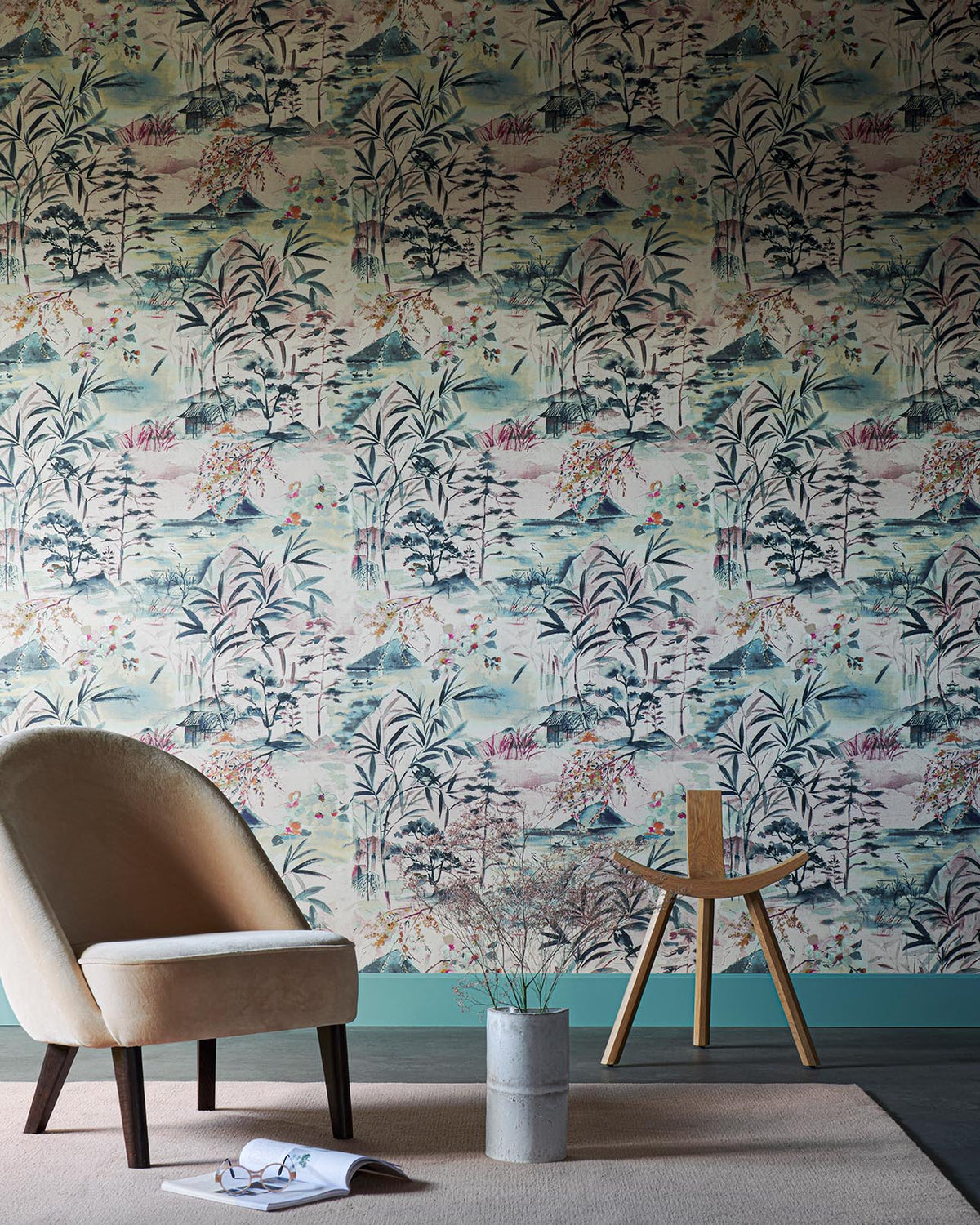 Oboshi Wallpaper by Pierre Frey shown in a room setting (view 2)
