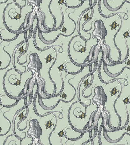 Octopoda Grand Wallpaper by Josephine Munsey Radmoor Blue