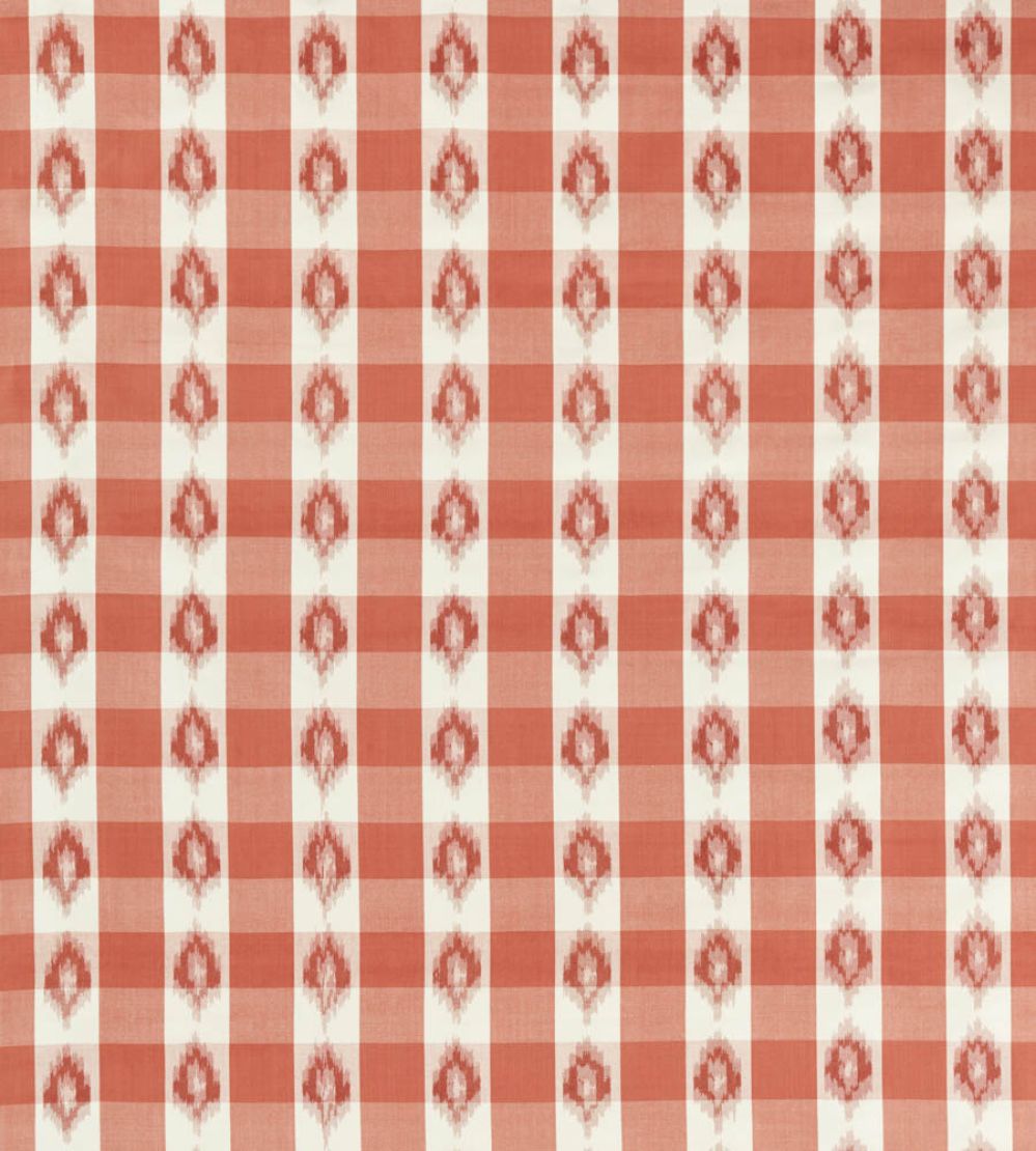 Odisha Check Fabric by Sanderson Coral
