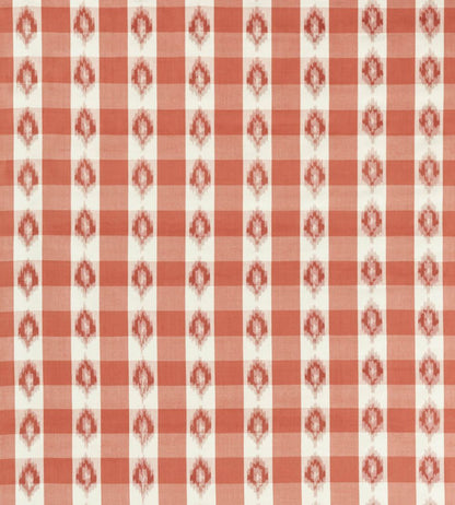 Odisha Check Fabric by Sanderson Coral