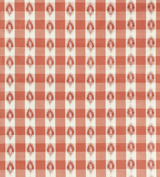 Odisha Check Fabric by Sanderson Coral