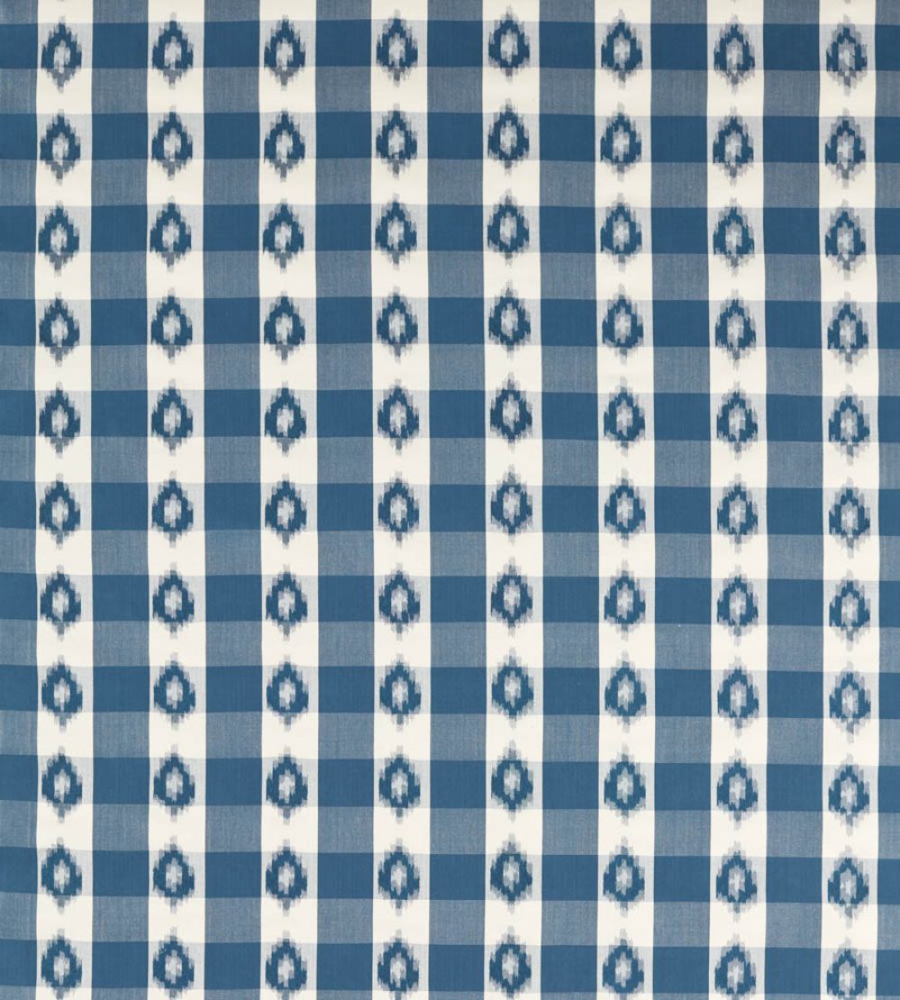 Odisha Check Fabric by Sanderson Indigo/Madder