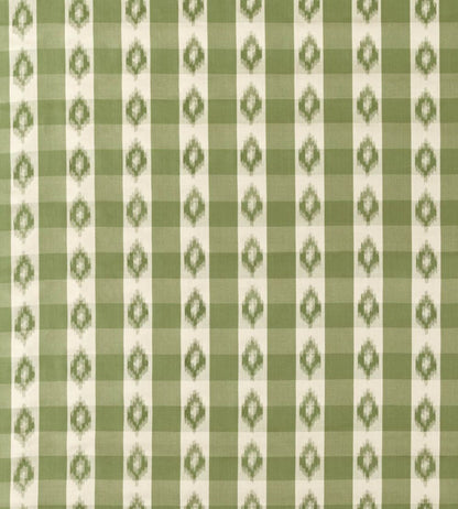 Odisha Check Fabric by Sanderson Yew Green