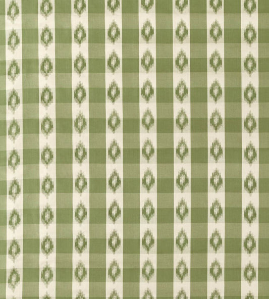 Odisha Check Fabric by Sanderson Yew Green