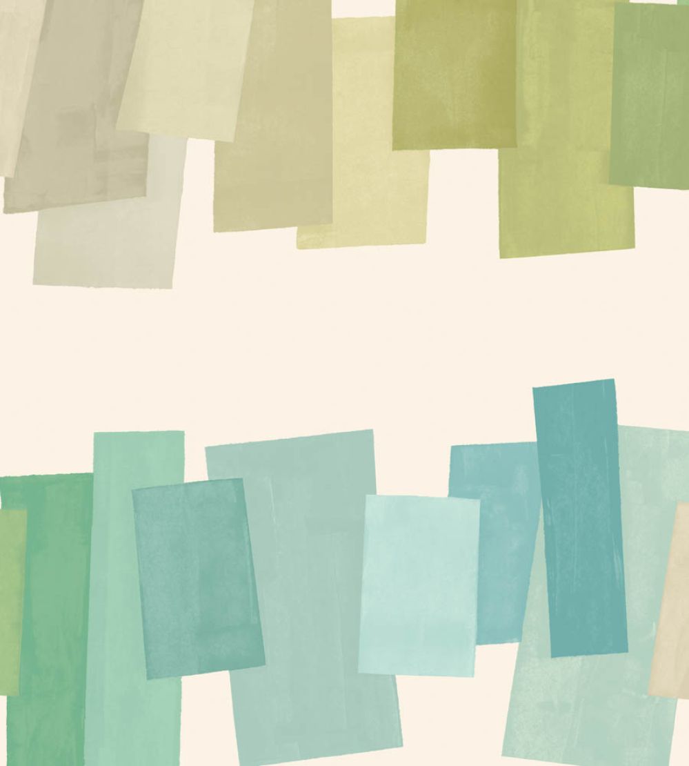 Offset Blocks Wallpaper by Ohpopsi Pistachio Twist
