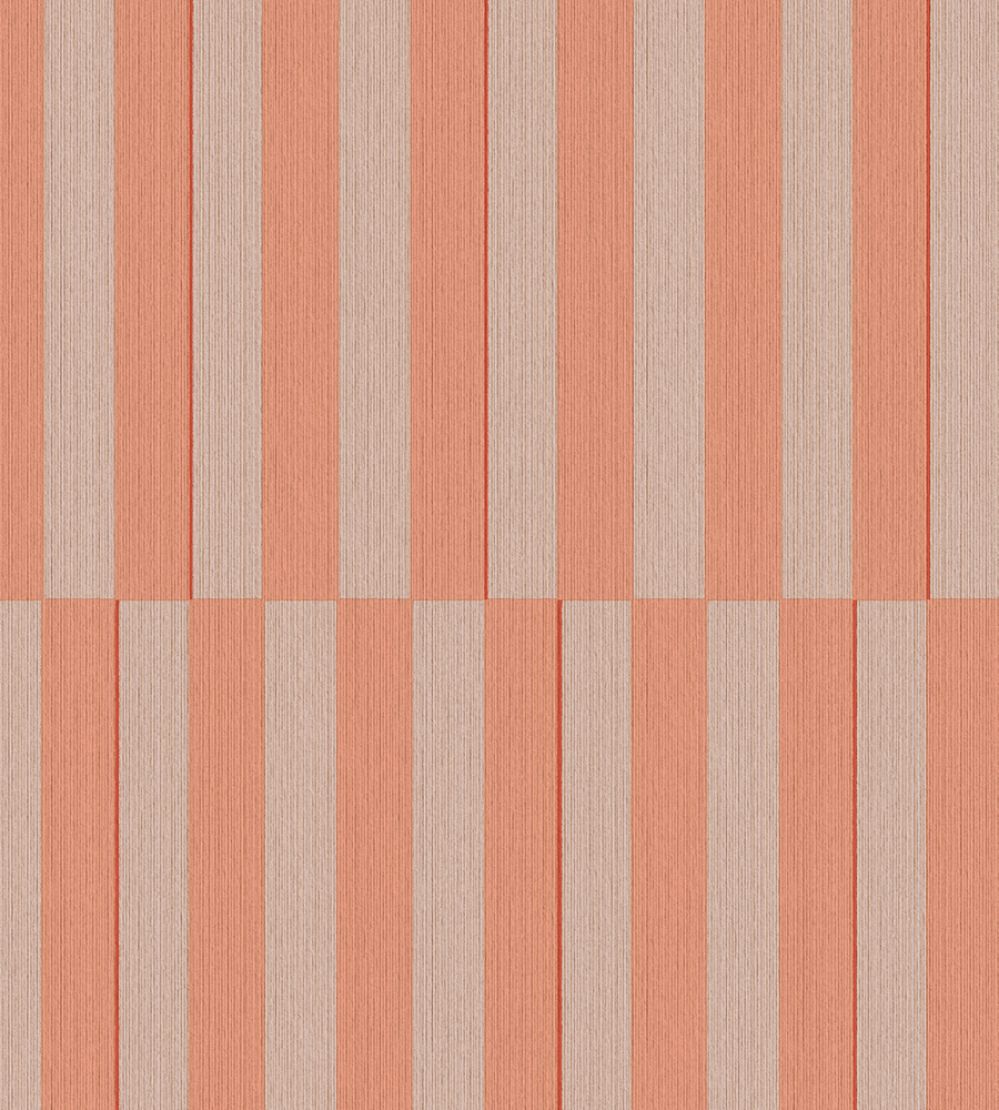 Offset Stripe Wallpaper by Eijffinger Rose/Salmon