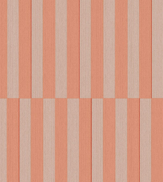 Offset Stripe Wallpaper by Eijffinger Rose/Salmon