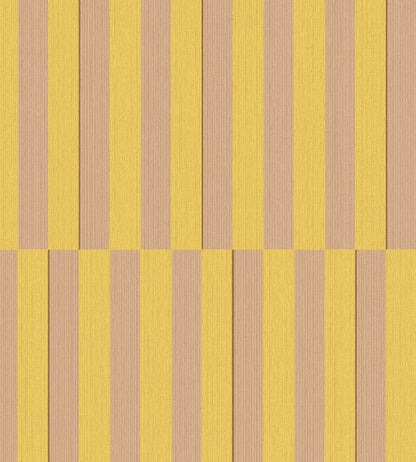 Offset Stripe Wallpaper by Eijffinger Yellow/Peach