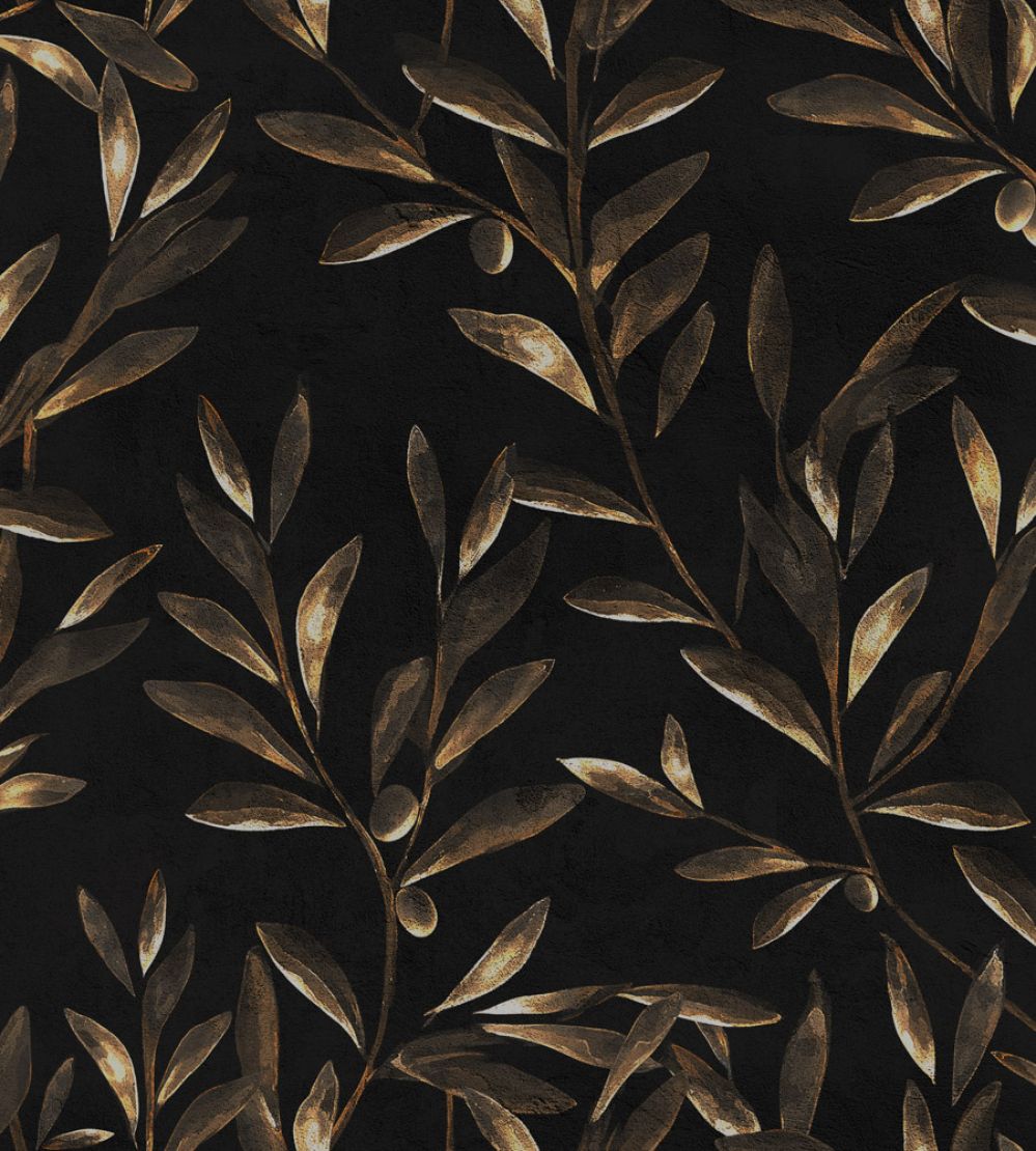 Olivetum Wallpaper by Coordonne Coal