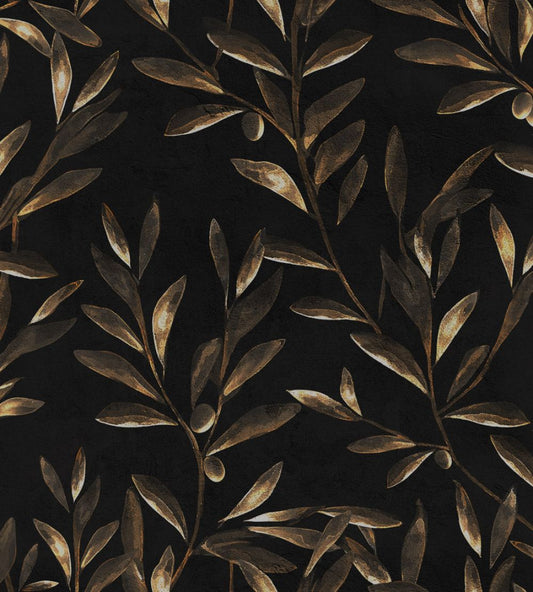 Olivetum Wallpaper by Coordonne Coal