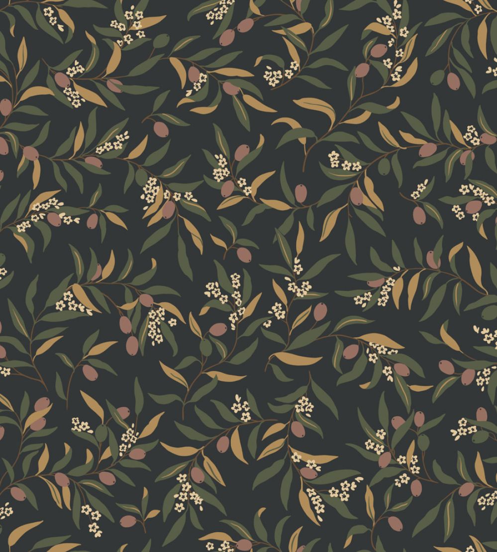 Olivia Wallpaper by Sandberg Charcoal
