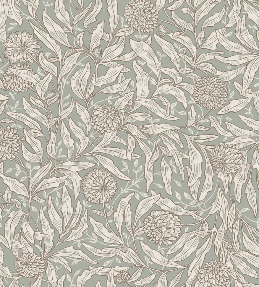 Olof Wallpaper by Sandberg Sage Green