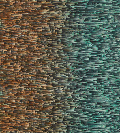 Ombre Wallpaper by Clarke & Clarke Teal/Spice