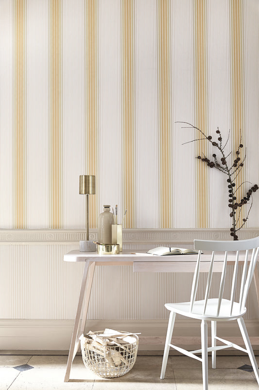 Ombré Stripe wallpaper by Little Greene in Lichen/Doric