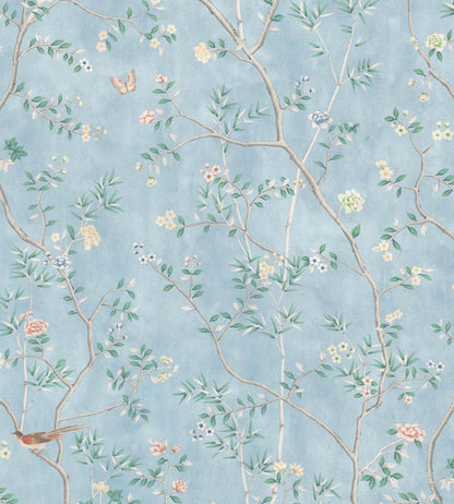 Chinoiserie Onism Mural by Woodchip & Magnolia Sky Blue