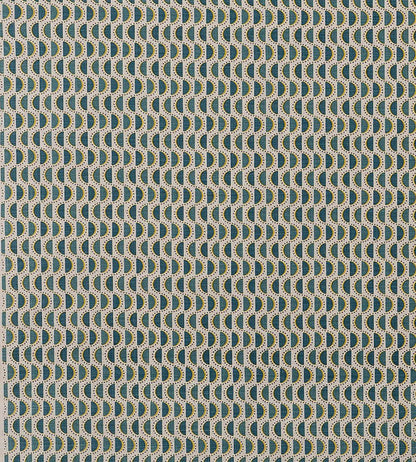 Ophelia Fabric by Vanderhurd Prussian & Saffron/Natural