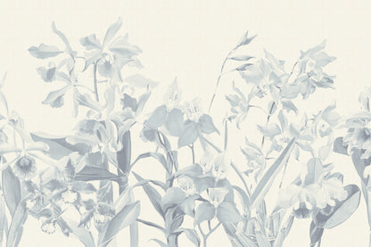 Orchid Garden Blue mural by Hovia