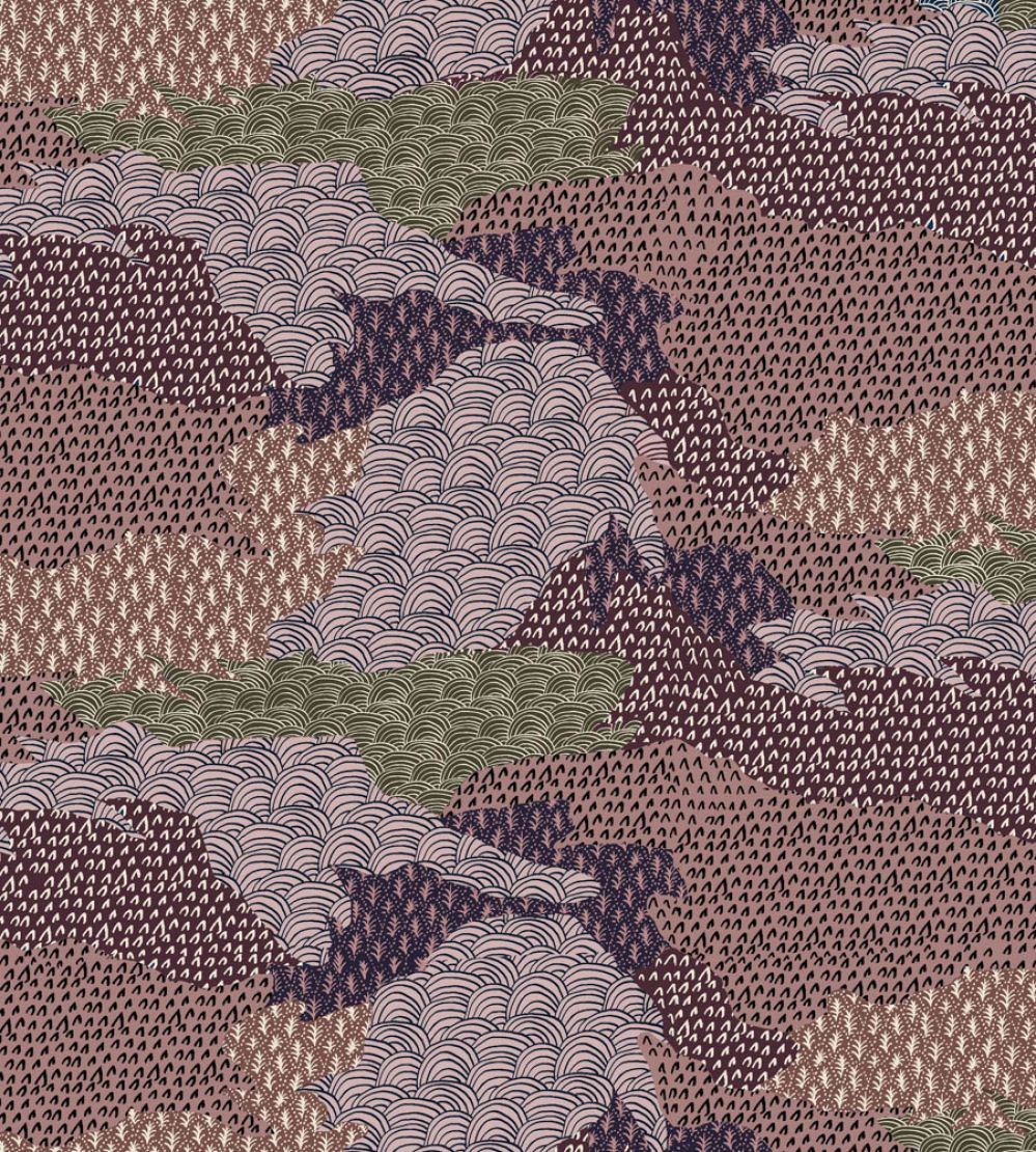 Ordnance Survey Fabric by Parker & Jules Autumn Berry