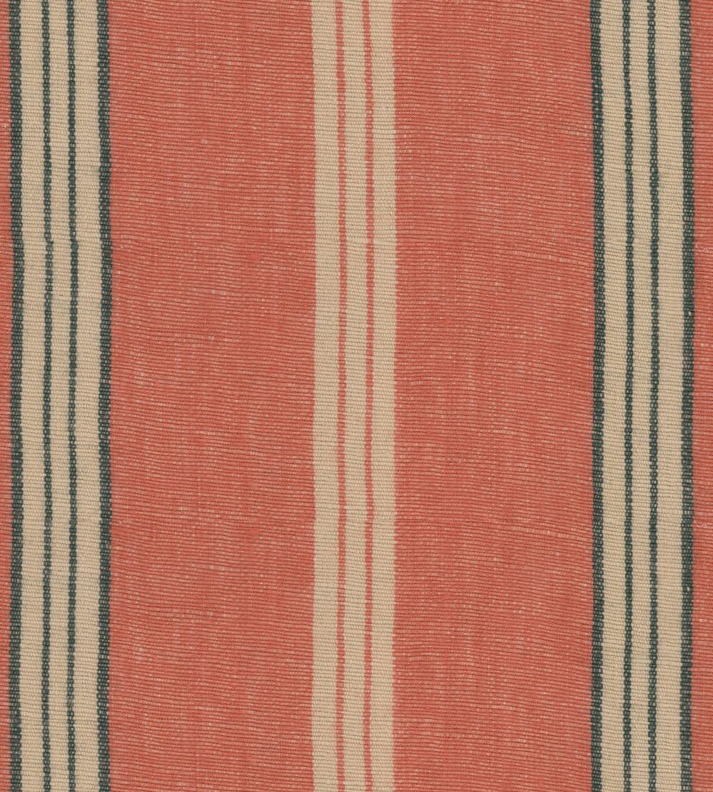 Oregon Stripes Fabric by MINDTHEGAP Orange Taupe